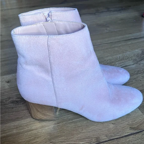 Aldo Pink and Metallic Ankle Boots Block Heel size 9 - Picture 1 of 9